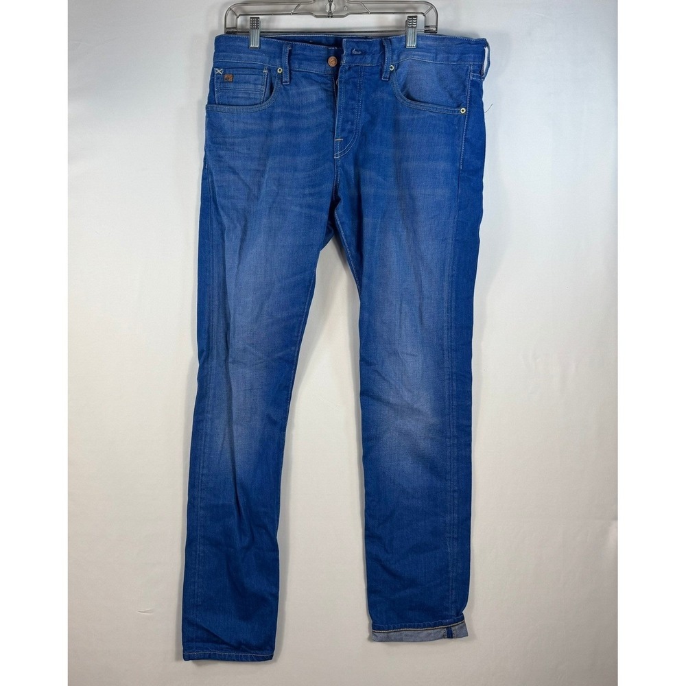Scotch & Soda Amsterdams Blauw Ralston Slim Fit Jeans Mens 32x32 Blue Denim